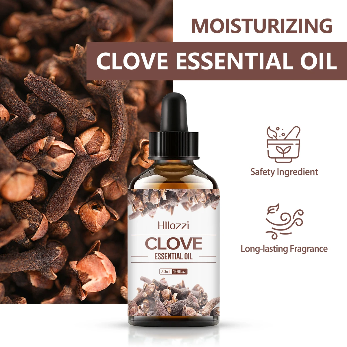 Clove essential oil has a pungent and attractive aroma. It can replenish moisture and is suitable for skin care and aromatherapy