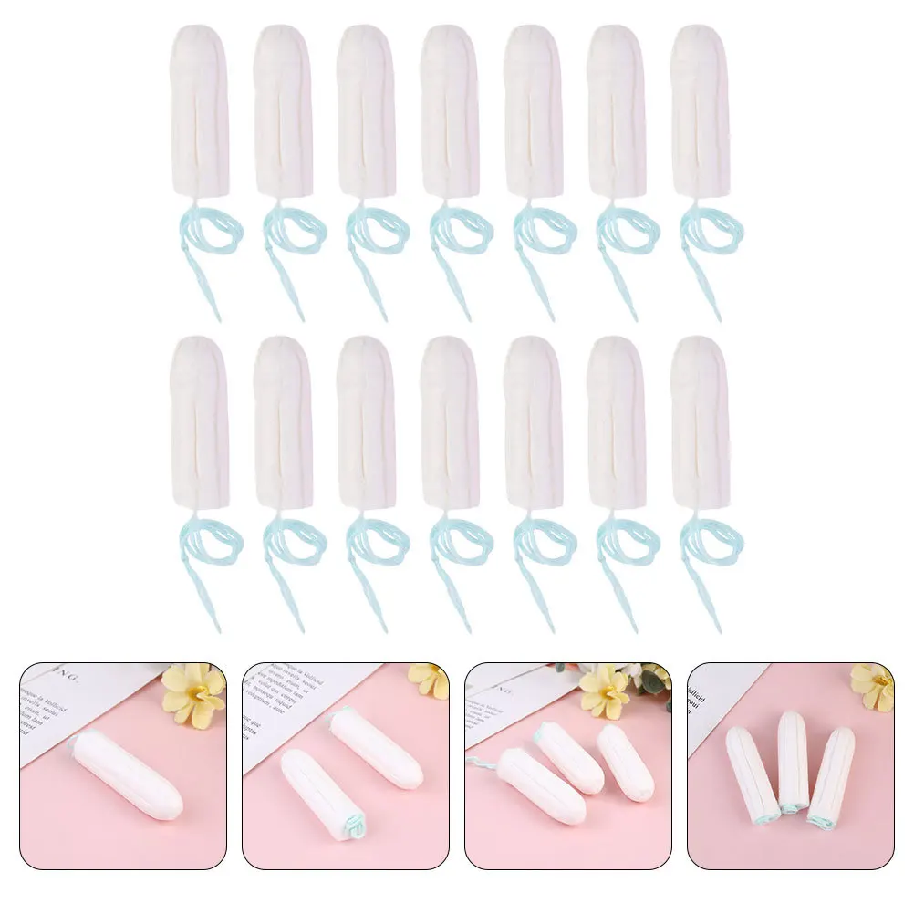 

50Pcs Cotton Sanitary Tampons Safe Durable Breathable Finger Push-in Lightweight Portable Female Use Sanitary Tampon