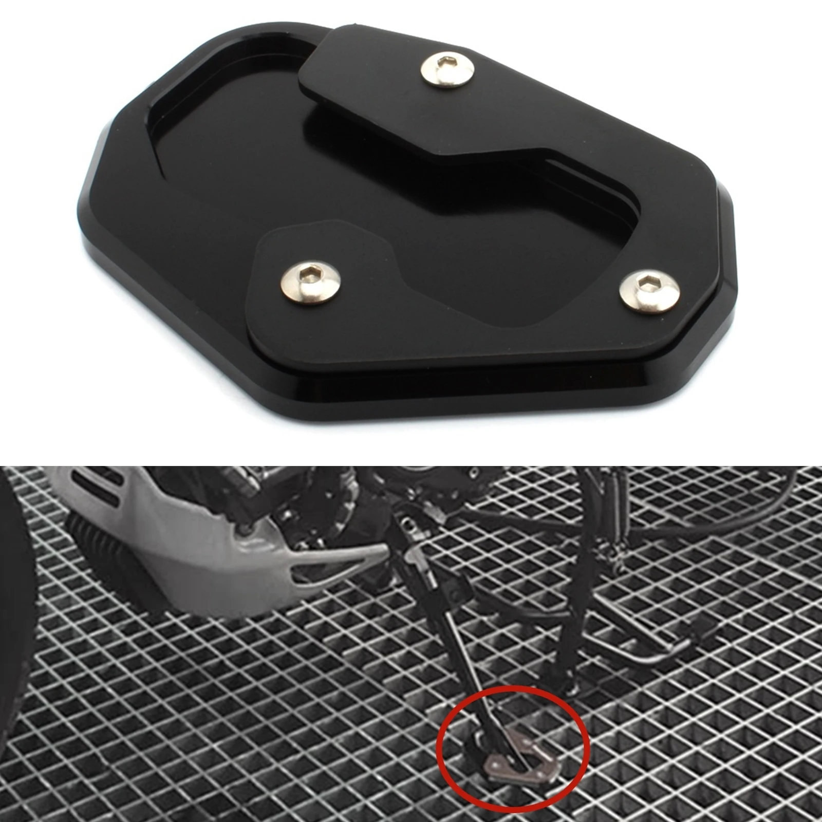 Motorcycle Kickstand Pad Parts Extension Foot Pedal Rest Cover Antiskid Plate For Harley PA1250 RA1250S after 2021