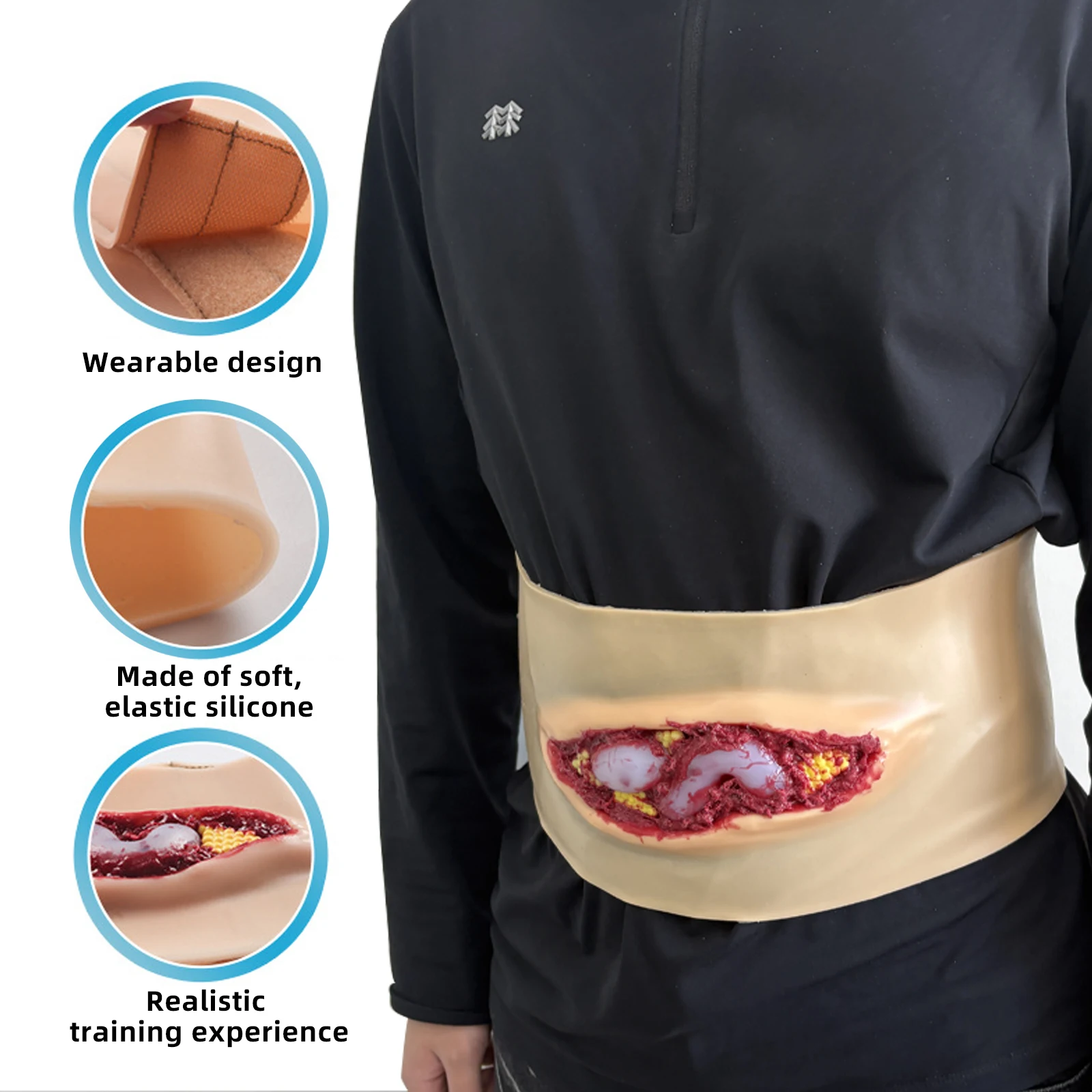 wearable Abdominal Anatomy Wound Training Model High fidelity Abdominal Wound Skin Module Emergency Teaching And Training Model
