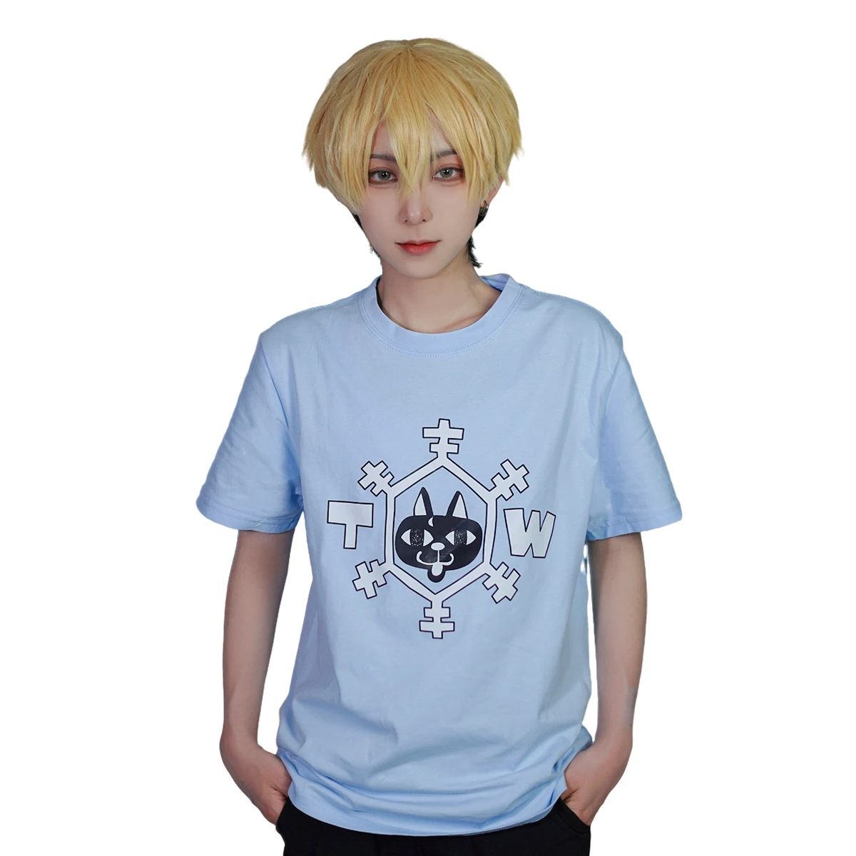 HOLOUN Anime Chifuyu Matsuno Cosplay Costume Casual Wear Blue Cotton T-shirt Daily Wearing Halloween Christmas Gift