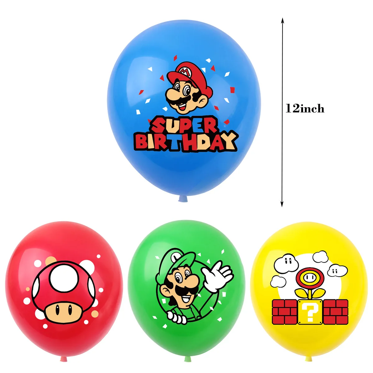 20pcs/set SuperMario Birthday Party Decorations Children Cartoon Party Decor Supplies Aluminum Film Balloon Anime Balloon Shower