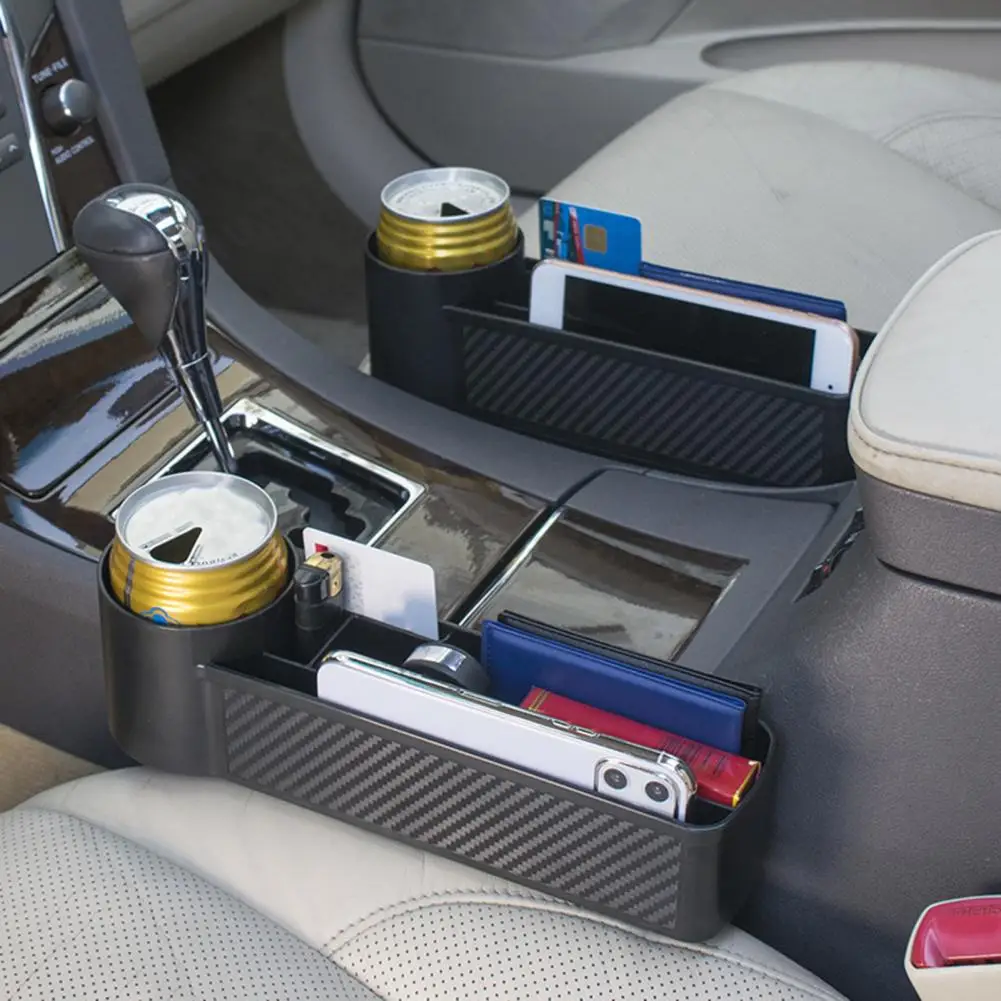 

Car Console Side Storage Box Universal Easy to Install Car Seat Gap Filler Storage Box Organizer Car Supplies