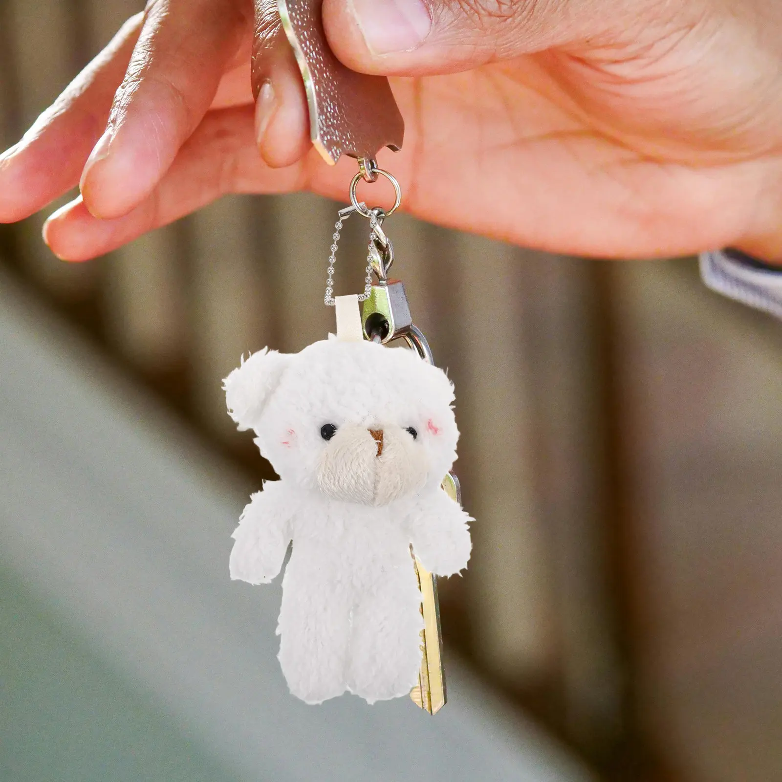 

10Pcs Mini Bear Keychain Cute Small Stuffed Animal Bag Charm Party Favors Baby Shower Accessories Mini Bears