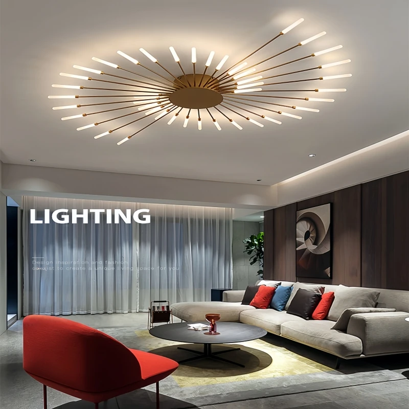 MSZGJY Nordic Firework LED Ceiling Light High Quality Restaurant Living Room Bedroom Hotel Exhibition Hall Decorative Lighting