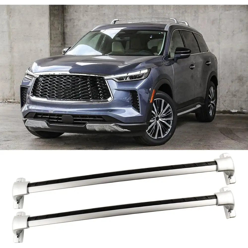 

Багажные поперечины на крышу, совместимые с Infiniti QX60 2022-2025, грузовые поперечины из сплава 220 фунтов, для перевозки каноэ