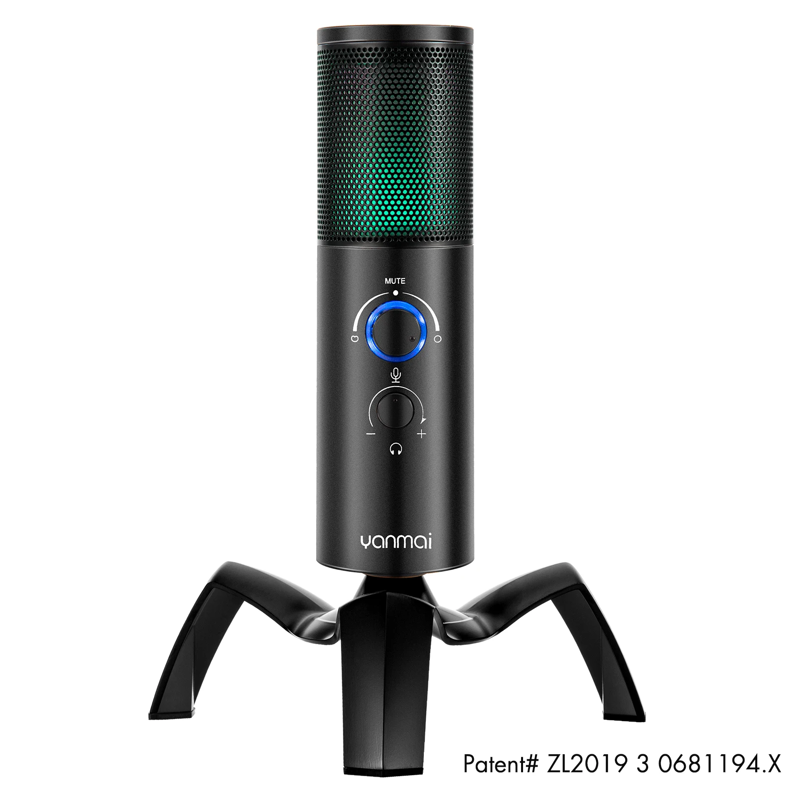 

Yanmai Q18 Computer Recording Condenser Mic Studio Microphone with RGB Light