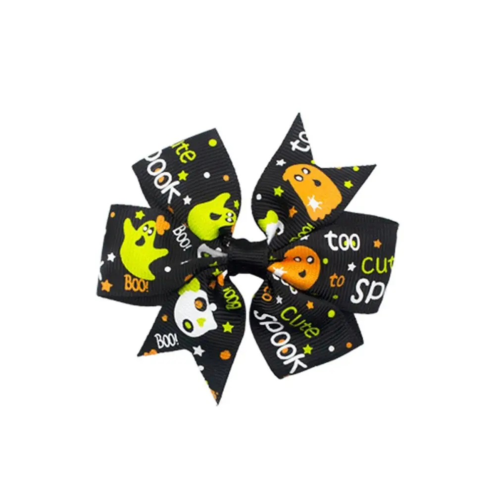 

Funny Skeleton Halloween Bow Hair Clip Pumpkin Bat Pumpkin Hairpin Duckbill Hairpin Skull Bat Duckbill Clip Female/Children