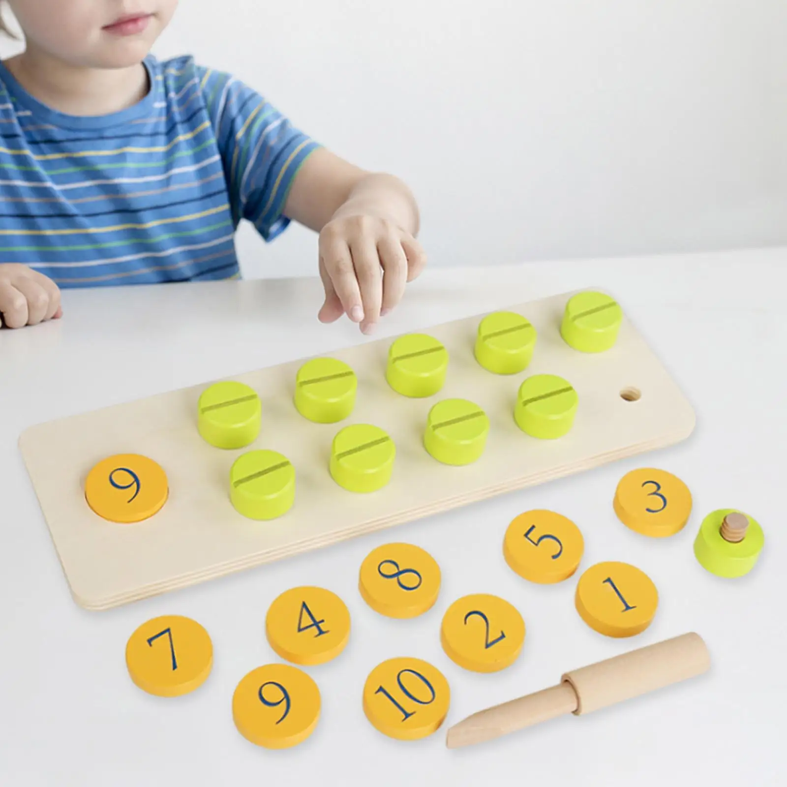 Ten Frame Math Manipulatives Math Peg Board for Game Activity Enlightenment