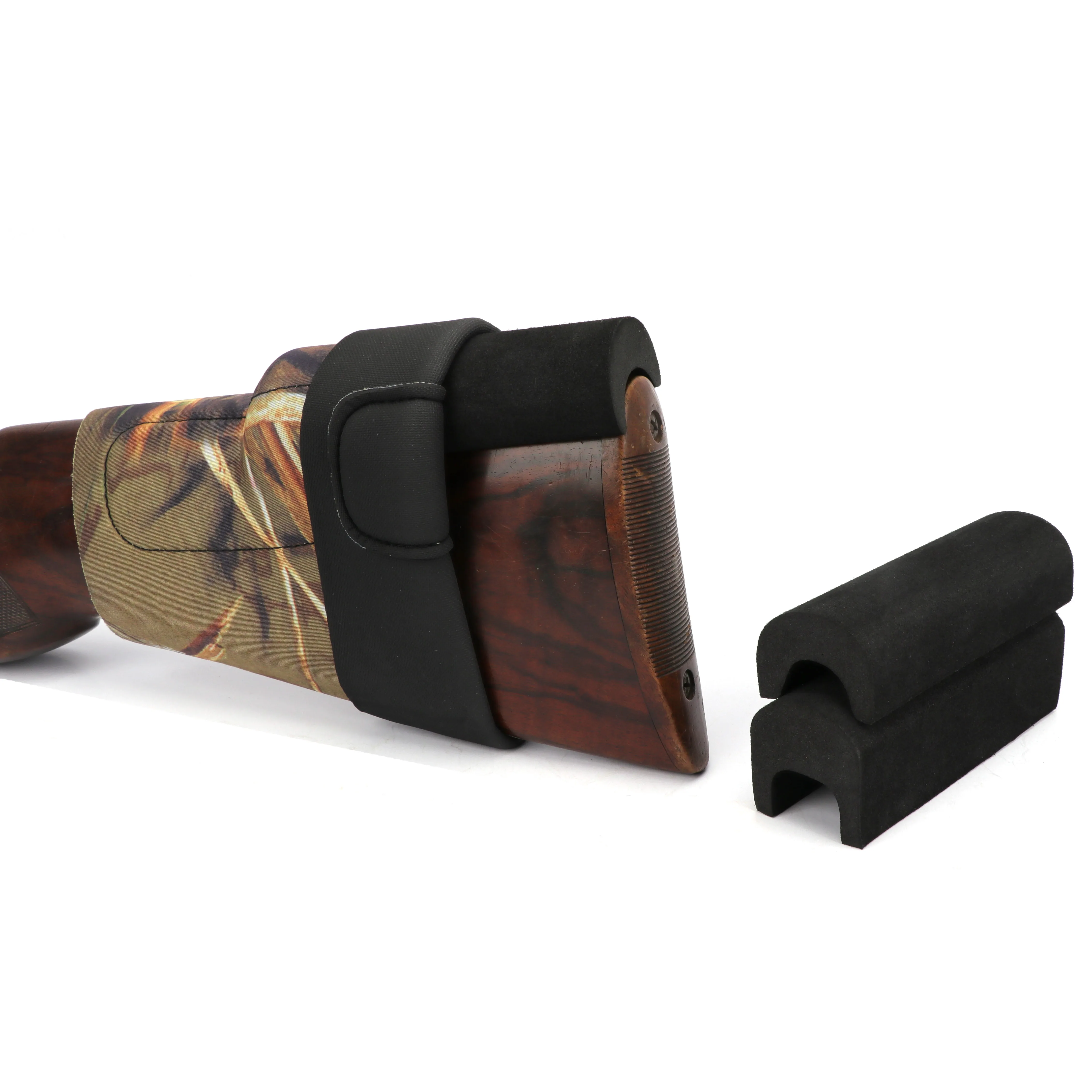 Tourbon Hunting Accessories Rifle Gun Cheek Rest Raiser Camo Neoprene Gun Buttstock Non-slip Cover Slip On with 3 Pads