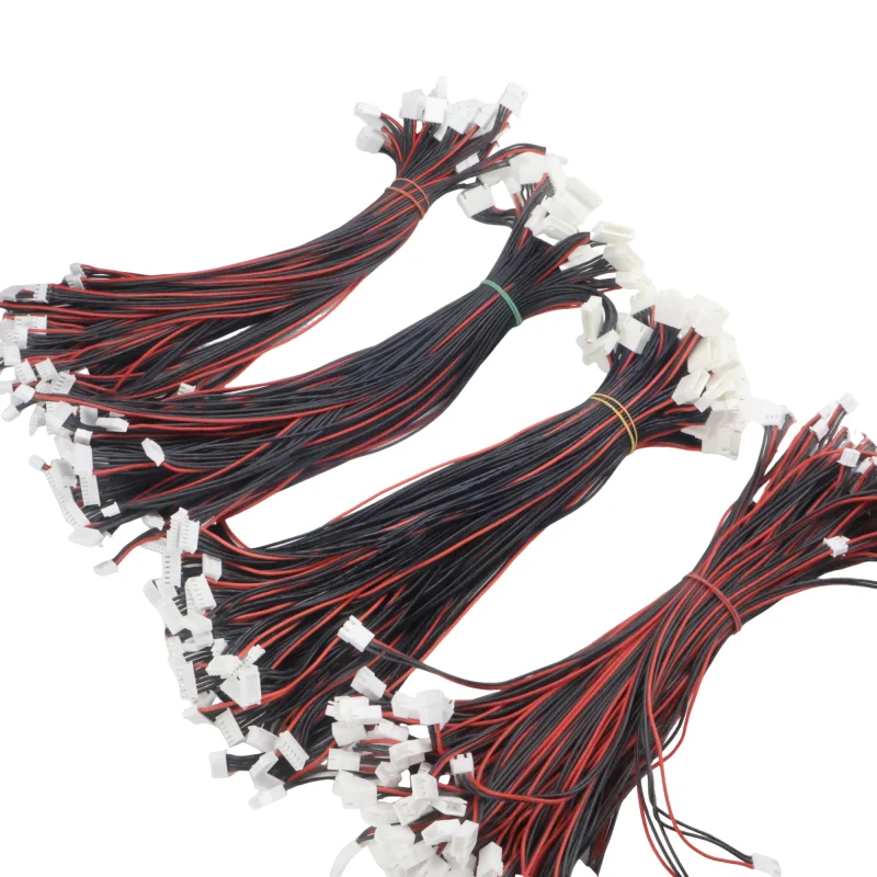 Cable de extensión de equilibrio Lipo de alta calidad, 10 Uds., 1S a 8S, 30cm, 22AWG, Cable de silicona, Cable de carga de doble cabezal para batería RC DIY