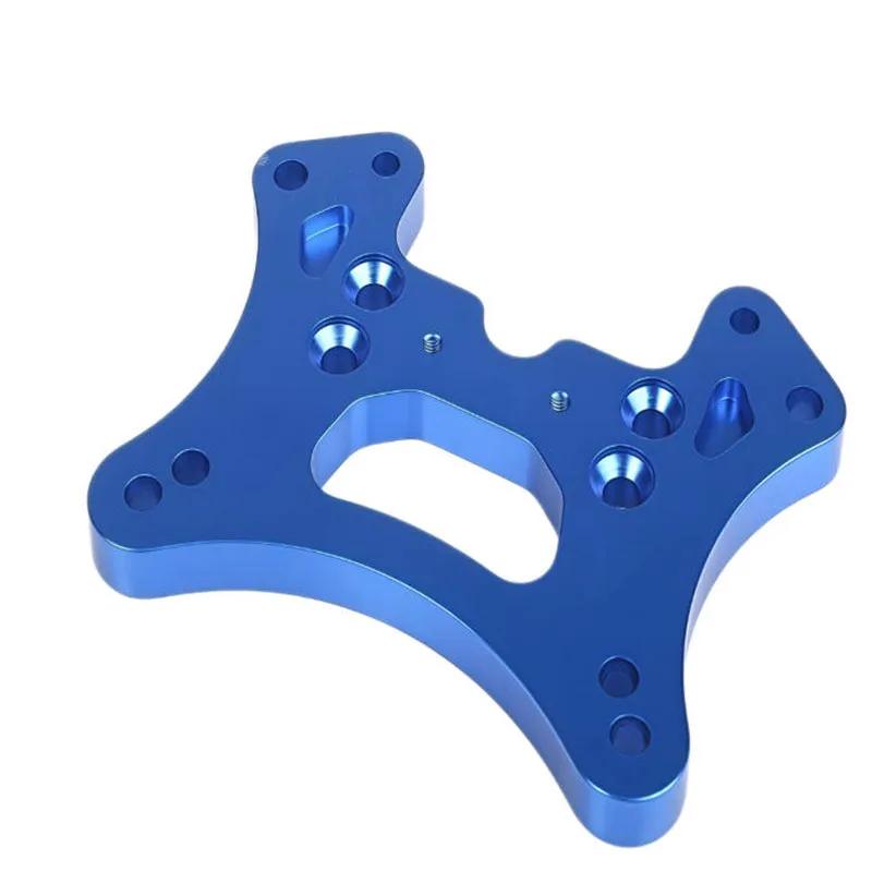 Custom CNC Machined Red Anodized Aluminum 4 Hole Throttle Body Spacer for Racing Automotive Performance Parts