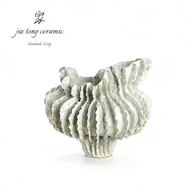 JIATONG As Shown Handmade Ceramic Vase Modern Decorative Flower Vase Home Decor 0083