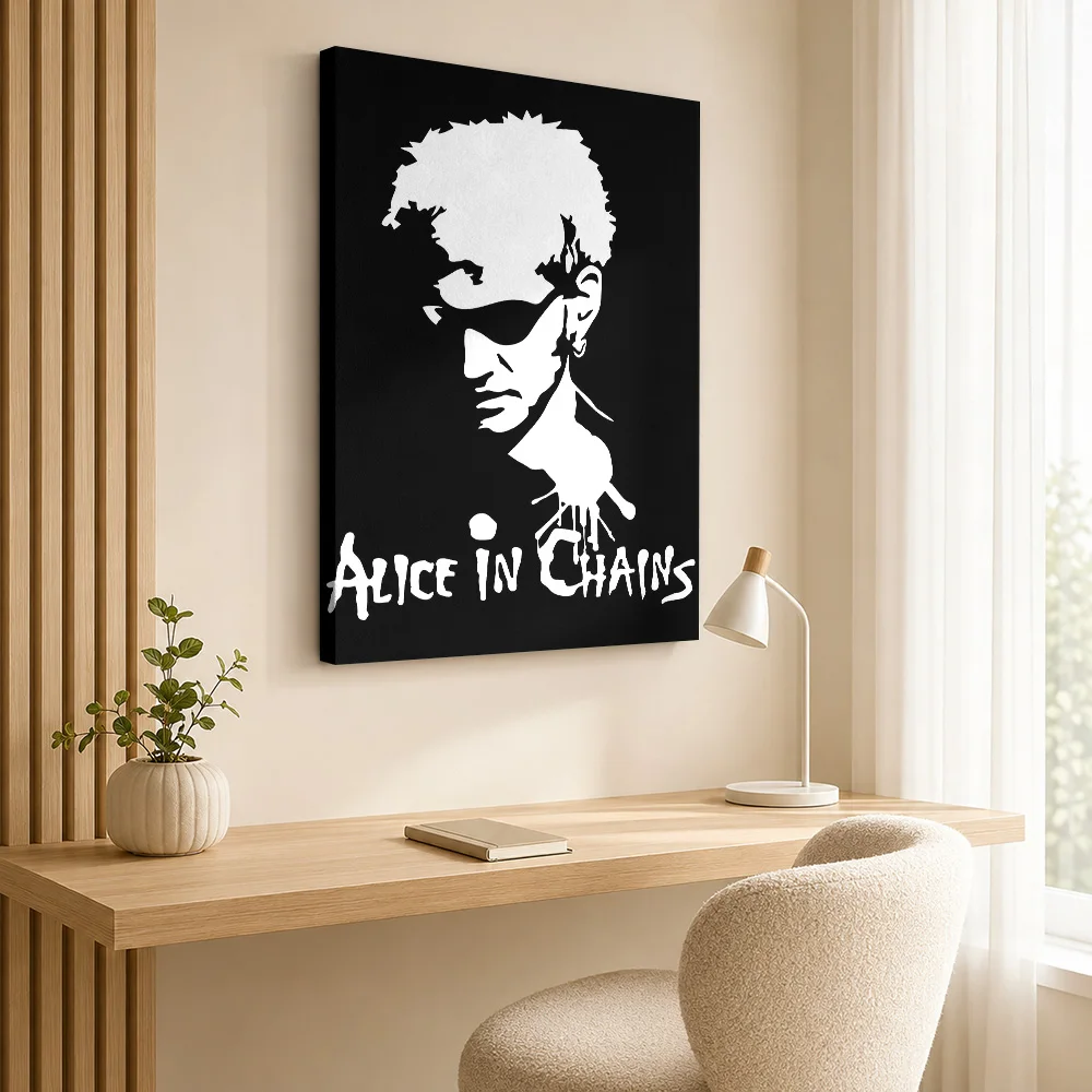 Alice In Chains Canvas Poster Customized Photo Retro Music Wall Paintings Decoration for Studio Collectible Ready to Hang Gift