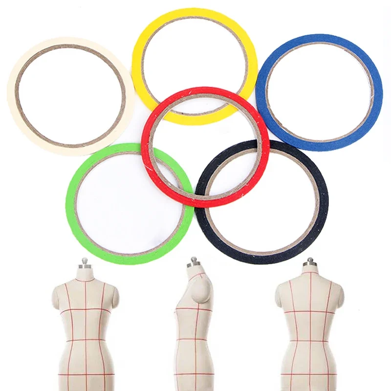 3mm Draping Tape for Clothes Mannequin Pattern Making Sewing Whiteboard Marking Tape Thin Striping Graphic Chart Art Tape