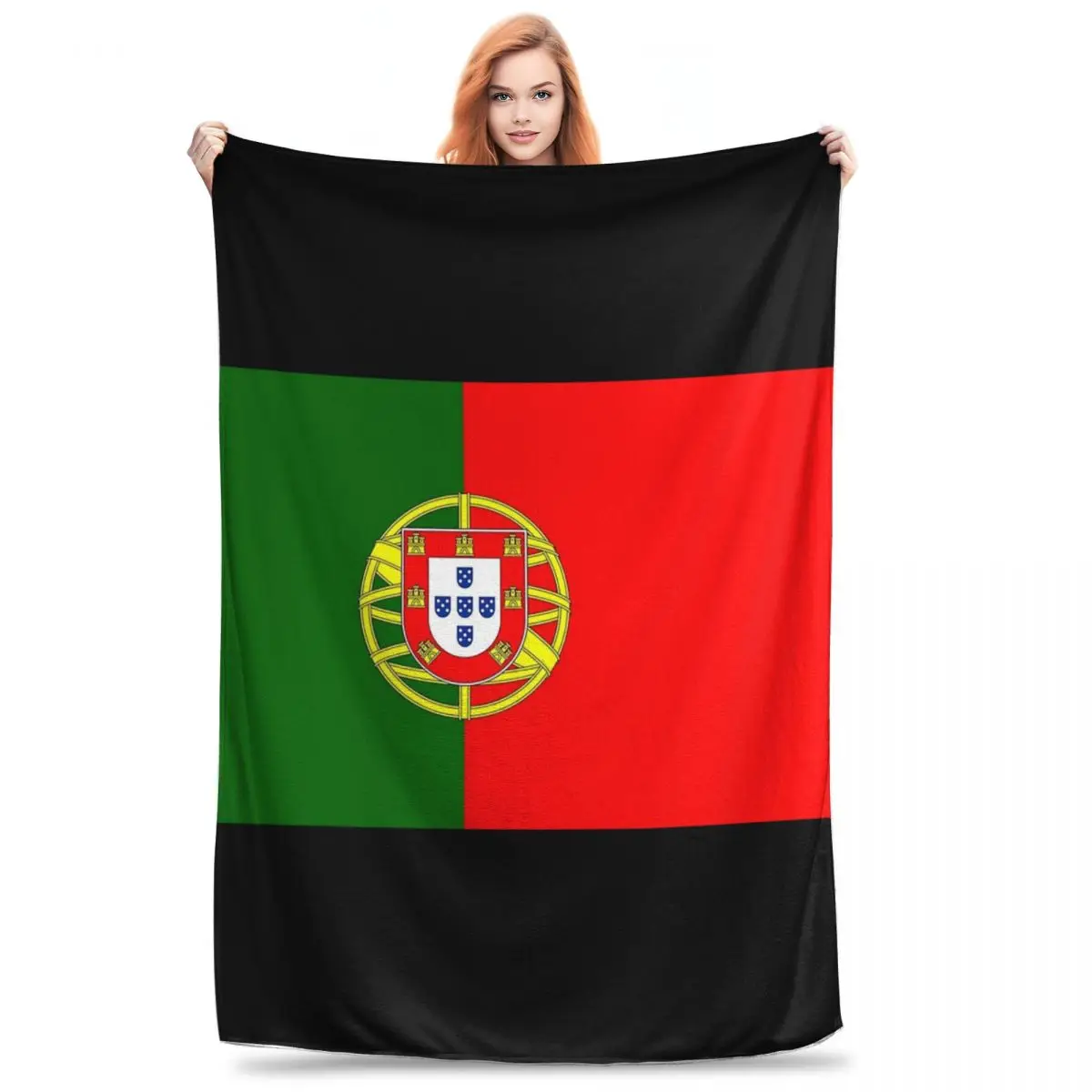 Flag Of Portugal Blanket Flannel Breathable Sofa Throw Blankets For Couch Bedding Travel Throws Bedspread Quilt