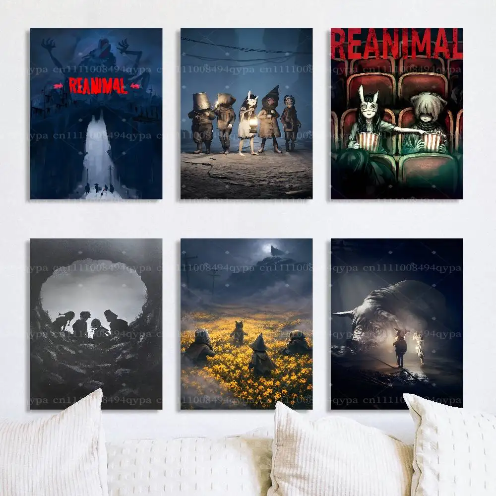 R-Reanimal Siblings Poster Cool Wall Decor Art Print Matte Frameless Posters for Bedroom Office Living Room Home Decor