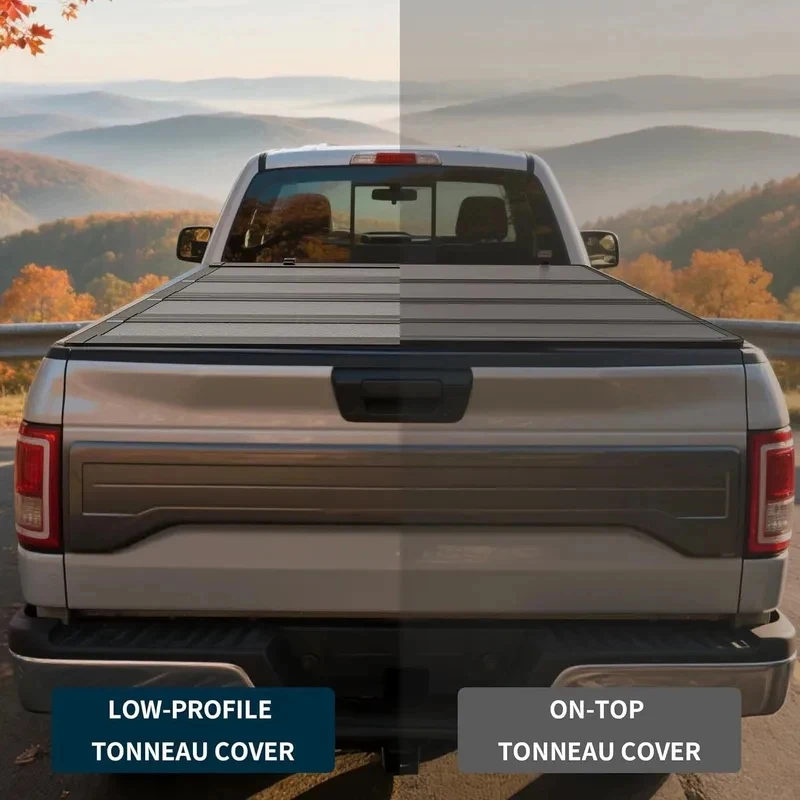 Factory Hot SaleHot Selling .Ft Low Profile Hard 4-Fold Truck Bed Tonneau Cover -