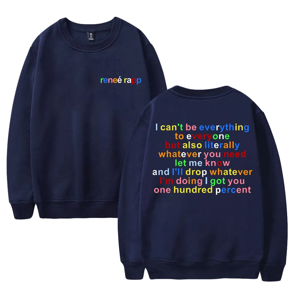 Sudadera Renee Rapp Everything To Everyone Merch para hombre y mujer, ropa de calle de manga larga con cuello redondo, 2024