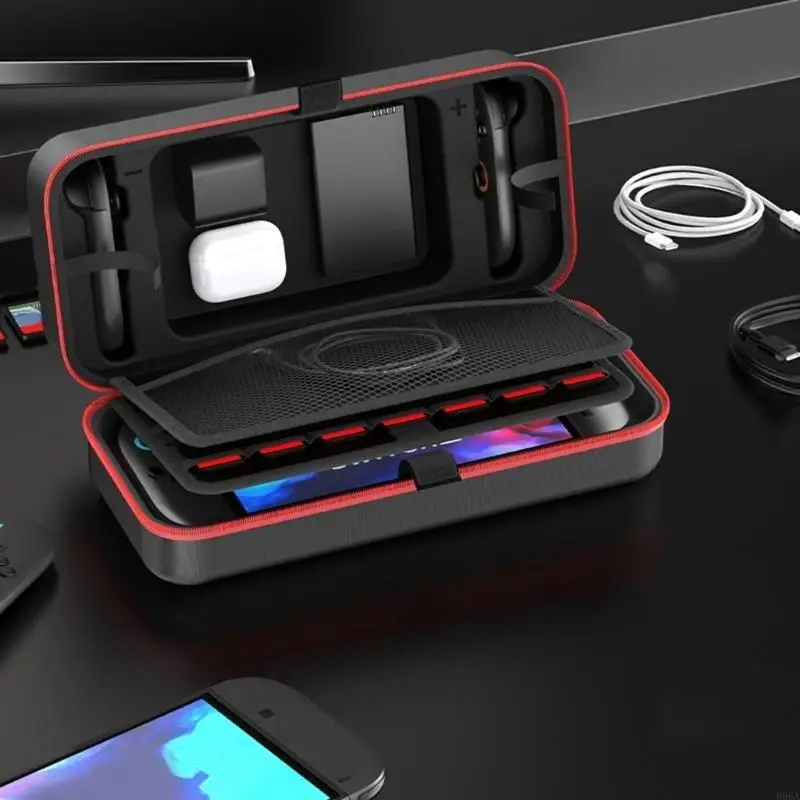 EVA Carrying Case for NS2 Console & Controller Cratchproof Box Game Caseproof Case مع فتحة بطاقة