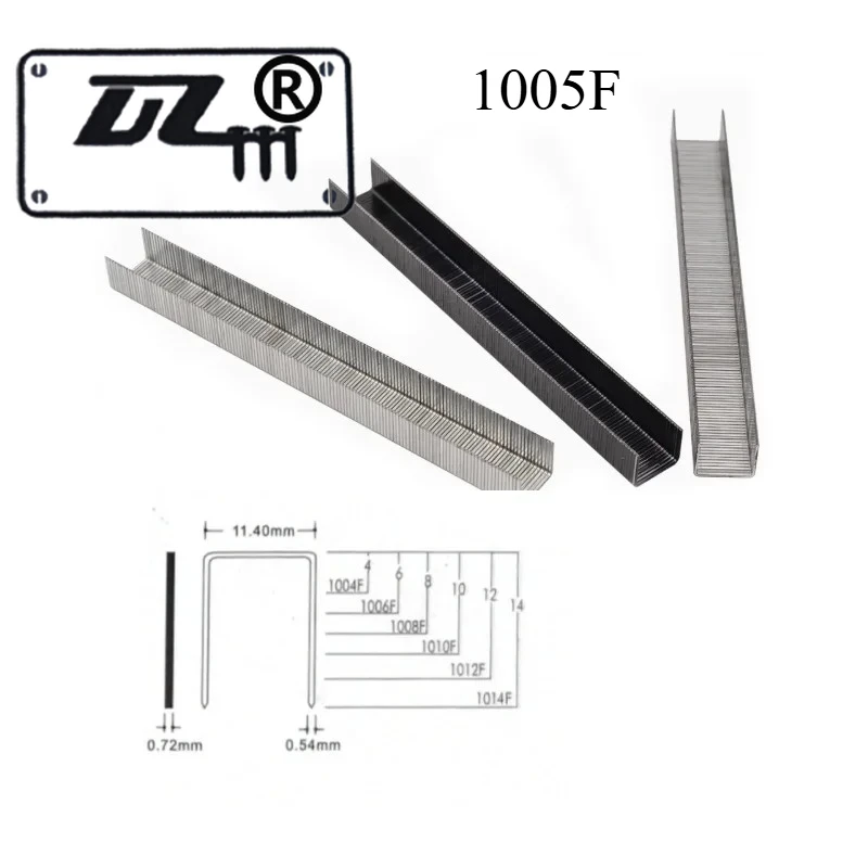 

Brad Nails Fine Wire Staples 22 Guage 1005F10000PCS Thinnest Type Small Galvanized Staple Pins for Cabinets Furniture Upholstery