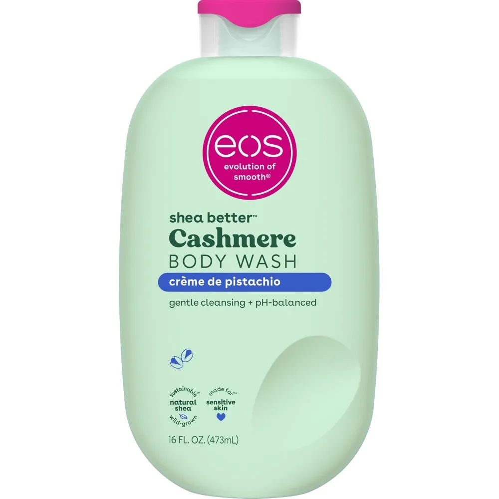 Gel de Ducha Humectante y Cremoso con Leche de Pistacho, Manteca de Karité, Glicerina y Vitamina E, pH Balanceado para Piel Sensible, Fórmula Vegana, 16 Fl Oz