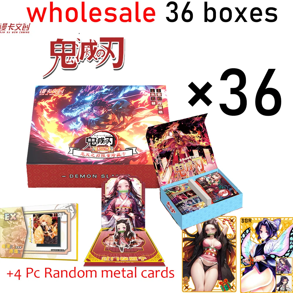 Wholesale 2024 MAN KA Demon Slayer Collection Card Japanese Anime Kimetsu No Yaiba Booster Box Tcg Cards Toy Hobbies Gifts