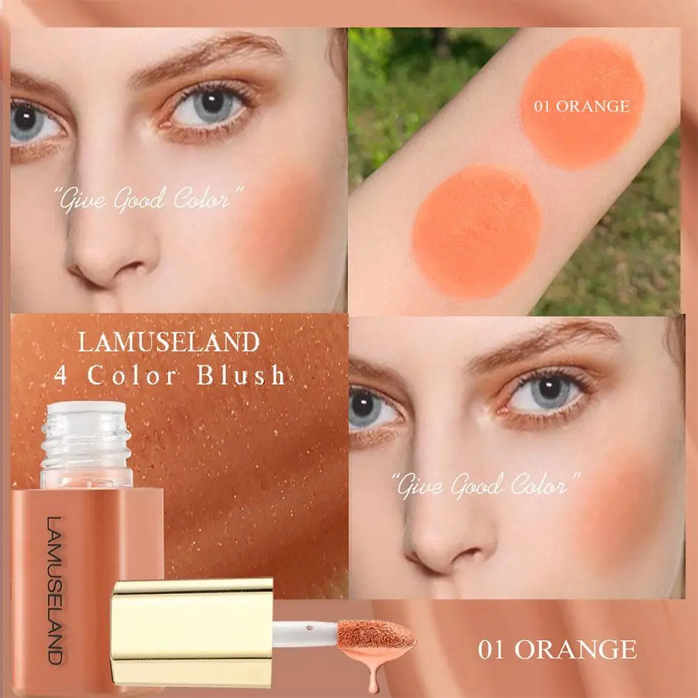 NEW 4 Colors Liquid Blush Mini Makeup Face Cosmetic Natural Loreal Matte Makeup Make Cosmetics Korean Up Cheek Q8N3