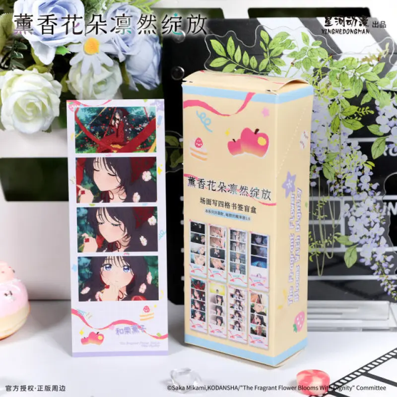 Kaoru Hana wa Rinto Saku Rintaro Tsumugi Kaoruko Waguri China Official Authorization 4-Panel Anime Bookmark 8pcs/Set