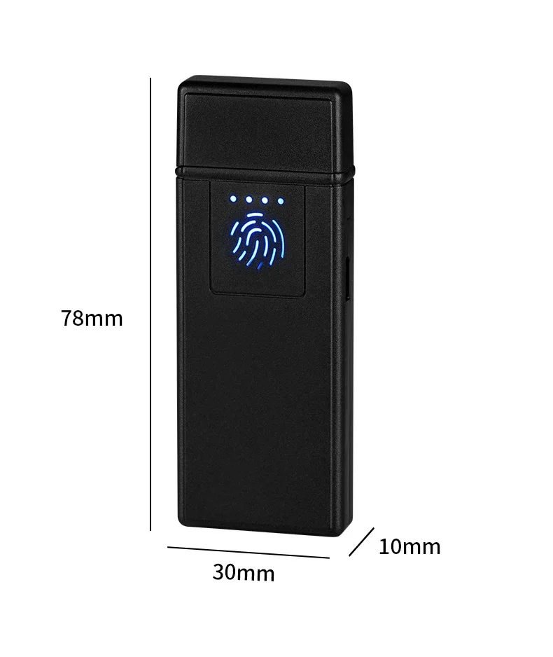 Windproof Touch Sensing Electric Lighter USB Charging Double-sided Ignition Flameless Ultra-thin Lighters Men Smoking Tool Gift