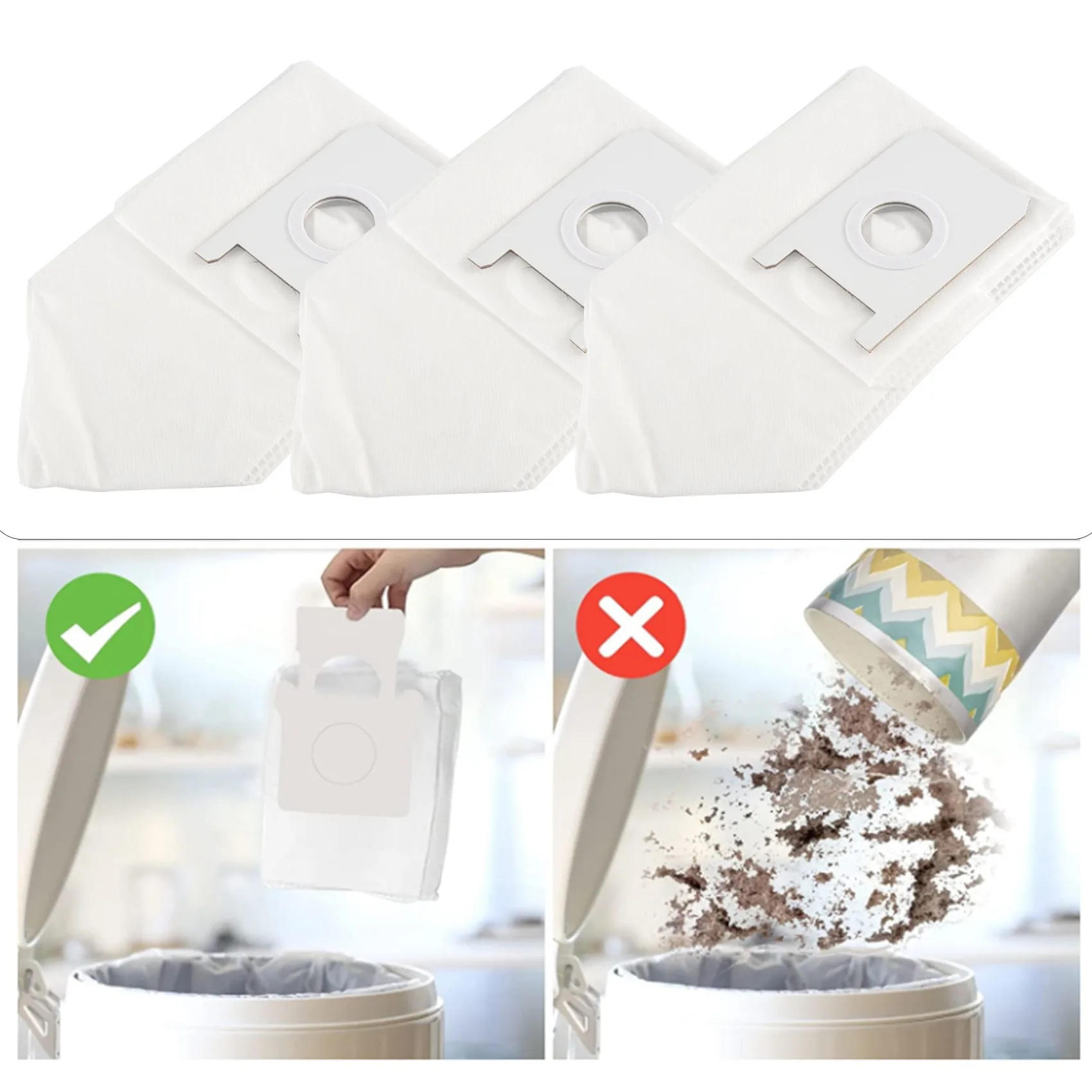 Accesorios para electrodomésticos de compras bolsas de polvo para Conga 2290 Aspiradora Robótica filtro de polvo bolsa de papel reemplazo de bolsas de polvo