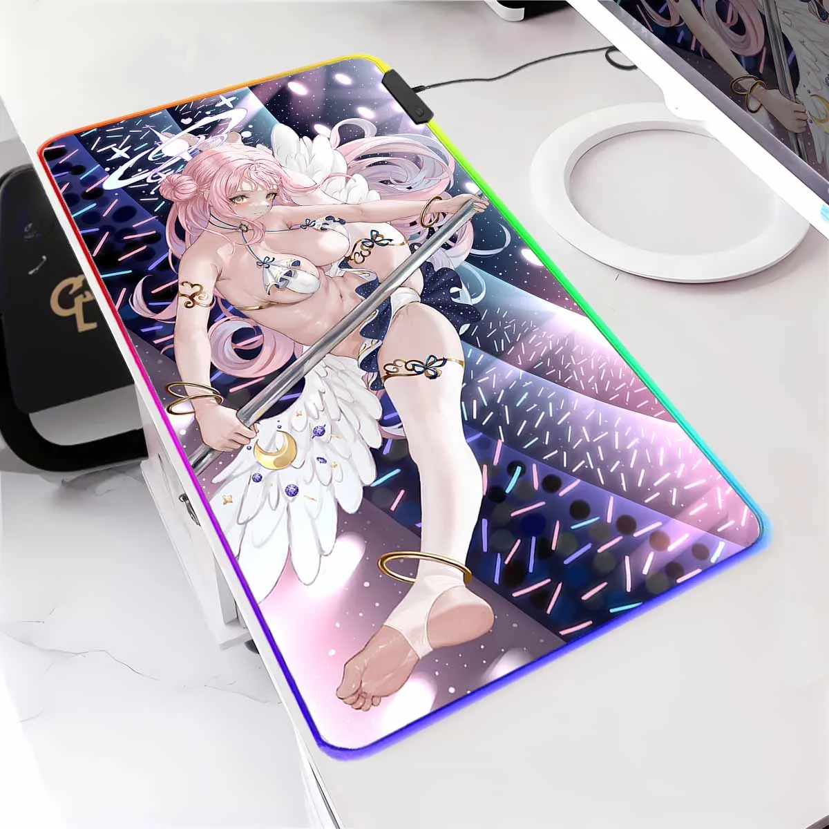 

Новый коврик для мыши HD B_Blue A_Archive RGB Pretty Mika игровой настольный коврик для ПК геймерская клавиатура коврики для мыши настольный коврик для ноутбука коврик для мыши коврик Xxl