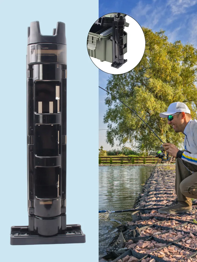 حامل صندوق صيد بلاستيكي قابل للفصل، حامل أنبوبي قابل للتعديل، تصميم محمول قابل للتعديل، ملحقات خارجية