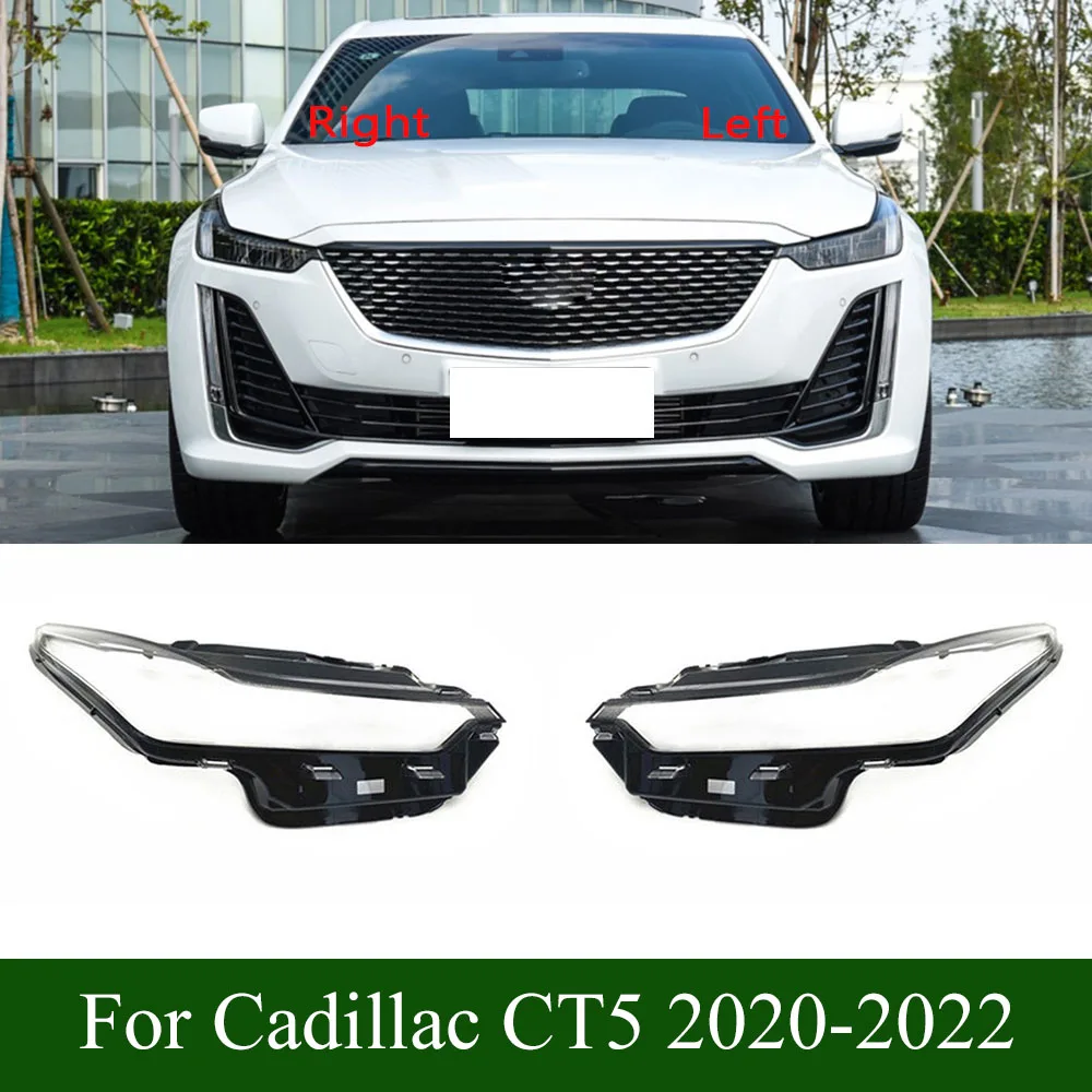 

For Cadillac CT5 2020-2022 Headlamp Case Car Front Glass Headlight Cover Head Light Lens Caps Lamp Mask Lampshade Shell