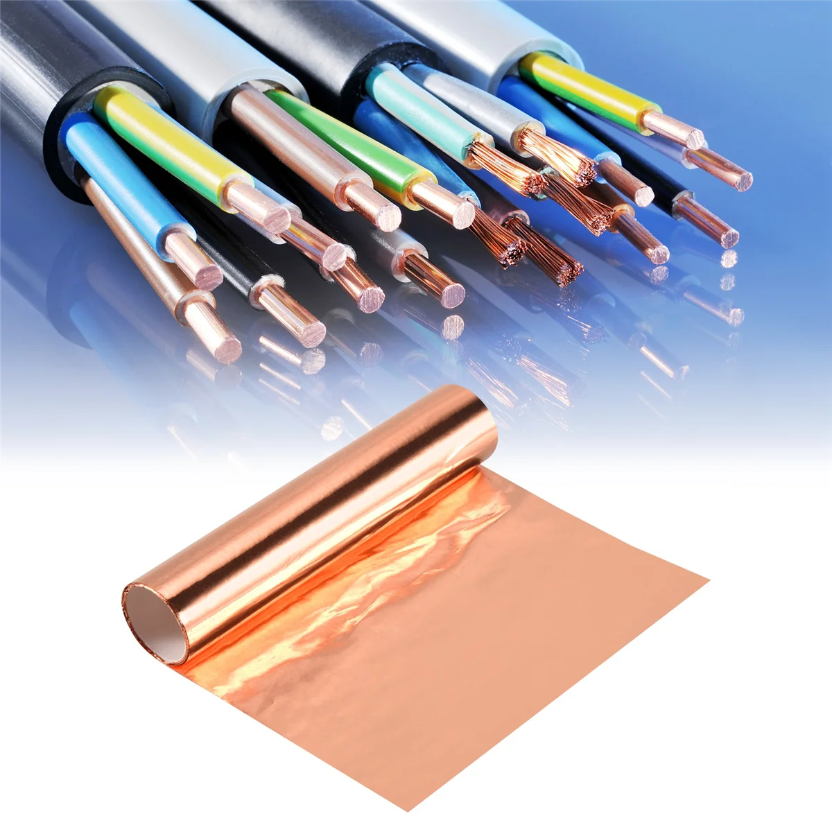 

ABAZJ Copper Sheet Roll, Metal Foil Plate 1000mm x 100mm x 0.01mm
