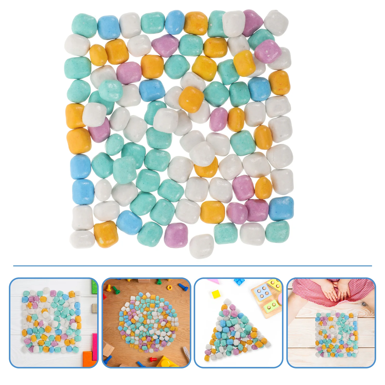 1 حزمة تقليد الخزف الرمال متعدد الألوان الاطفال الحسية اللعب الكريات فضفاضة للحرف DIY بها بنفسك الجدول النشاط حشو الزخرفية