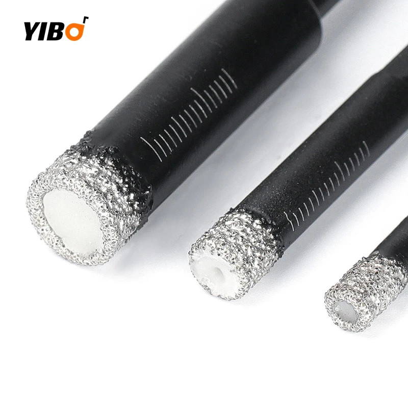 6/8/10/12Mm Hút Chân Không Chia Lửa Bằng Đồng Nguyên Kim Cương Khô Khoan Cho Đá Hoa Cương Lát Đá Hoa Đồ Gốm Thủy Tinh lỗ Thấy Lục Giác Tay Cầm Dao Cắt