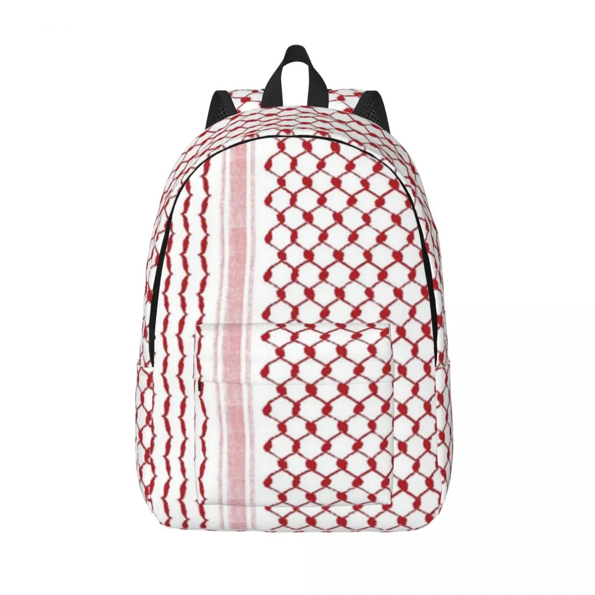 

Palestinian Hatta Kufiya Folk Pattern Red Printed Lightweight Casual Schoolbag For School, Outdoor, Shopping 15.7in 17.7in