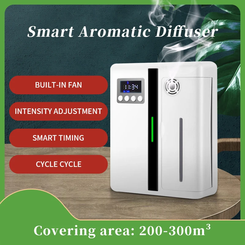 

300m³ Aromatherapy Oil Diffuser Room Fragrance Smell Distributor Intelligent Timeing Scenting Machine Inside Fan Scent Diffuser