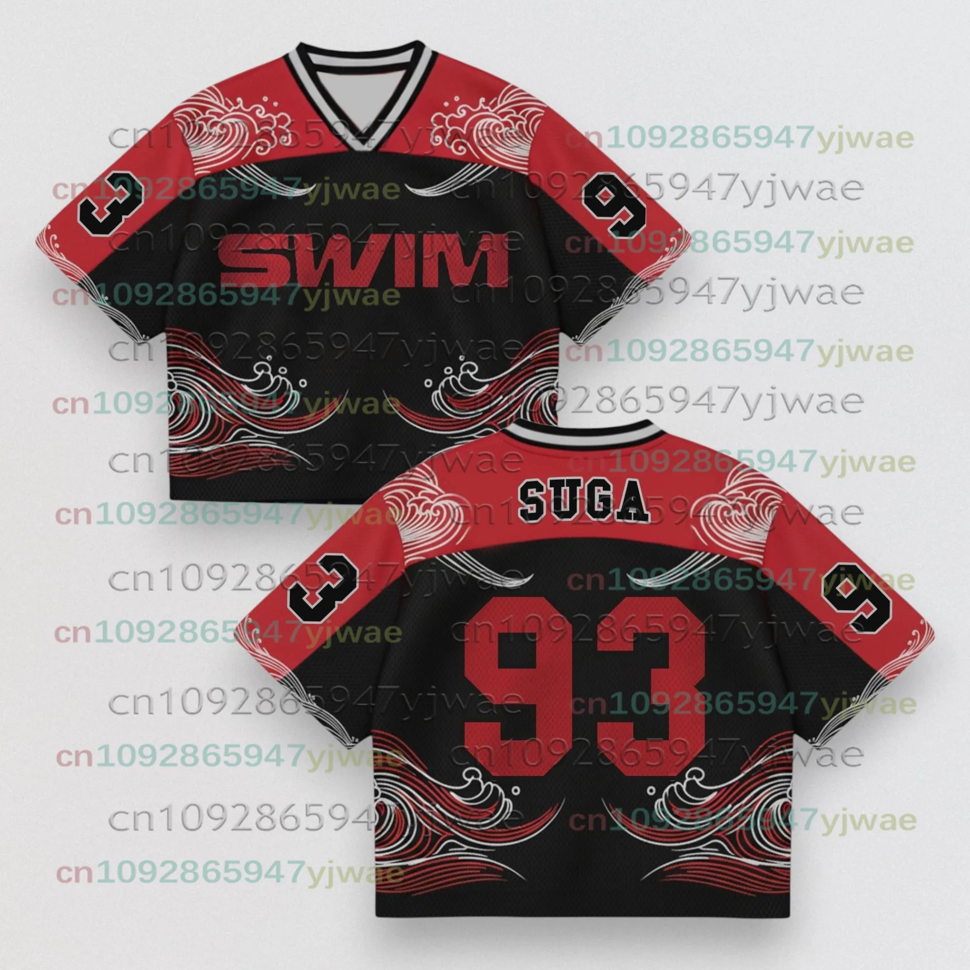 2026 SWIM Unisex Jersey Y2K Modisches Streetwear-Oberteil V-Ausschnitt Locker Kurzärmeliges Geschenk für den Sommer Kinder Herren Damen T-Shirt – Detail 12