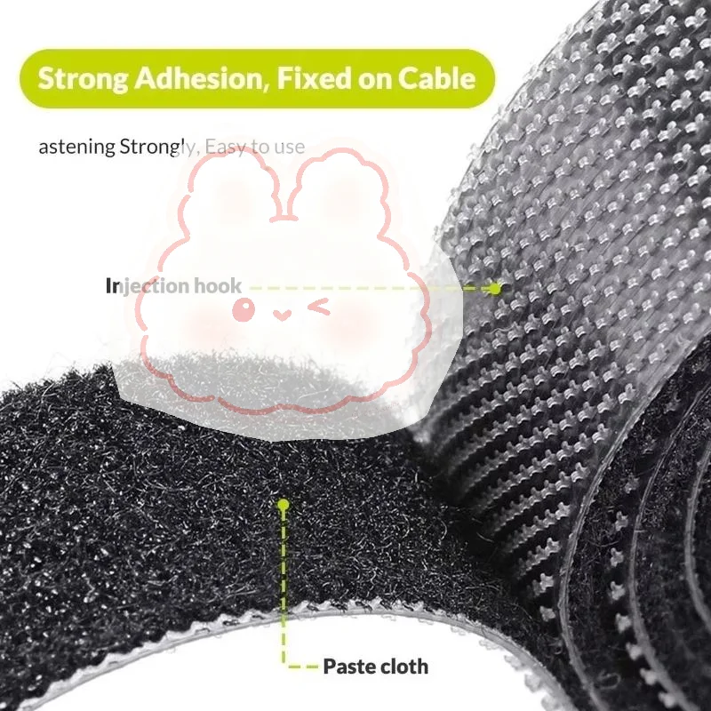 Nylon Cable Tie Free Cut Wire Organizer Tape 1/3/5 Meters 1 Roll Adjustable Binding Strap for Home Office DIY Use