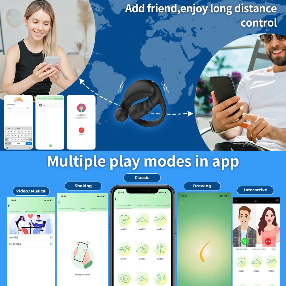 هزاز كوكرينج القضيب الدائري خاتم الديك على للرجل تأخير القذف الجنس لعب للرجال زوجين خواتم Penisring لعب للبالغين 18 +