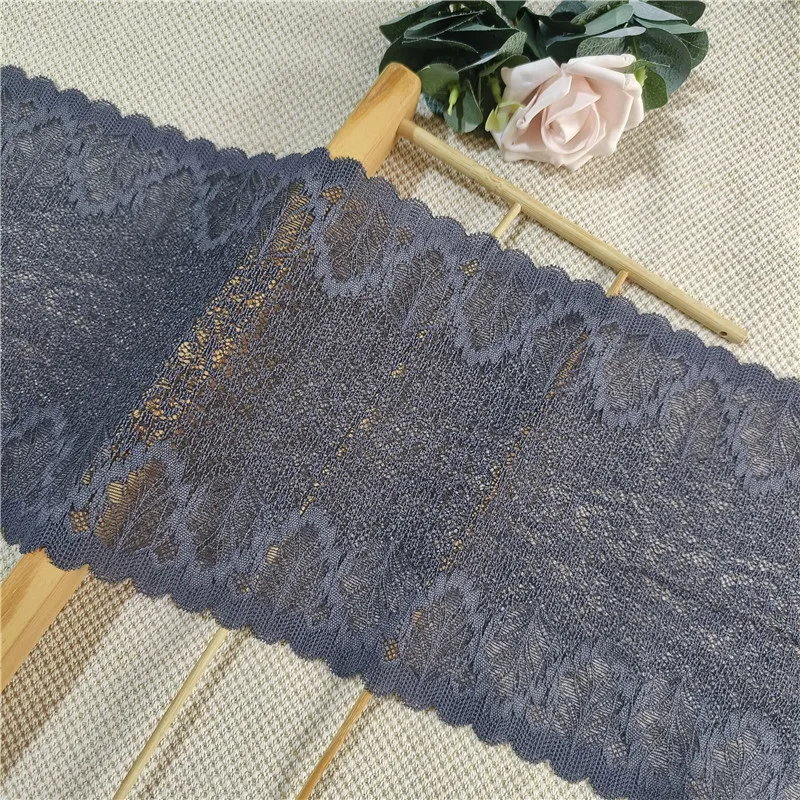 E4060-1 20.7cm dark gray high elasticity lace edge clothing accessories sewing decal clothing wedding fabric