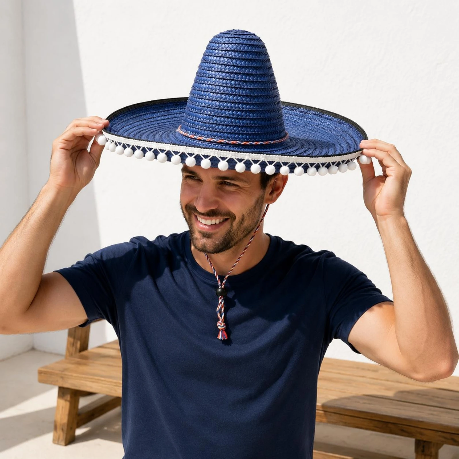 Mexican Straw Hat Colorful Sombrero Hat Wide Brim Sombrero Lightweight Headwear Long-Lasting for Halloween