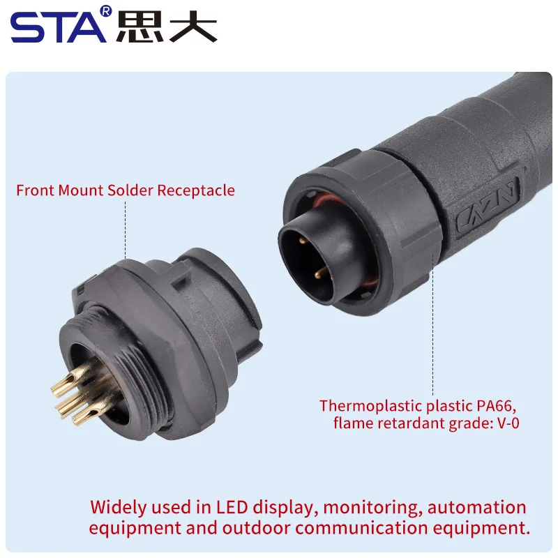 E10 Equivalent LTW PCB Panel Mount Built In Waterproof Connector Bayonet 2 3 4 5 6 7 8 10 12 Pin Socket