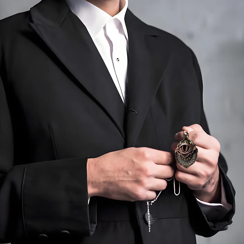 قلادة توجيه التارو - قلادة عين للجميع رؤية، مجوهرات العرافة الغامضة، رمز التنوير الروحي #4