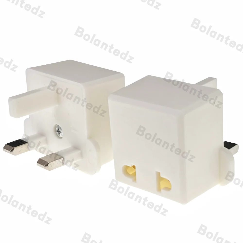 UK Plug Adapter US EU 2Pin To 3 Pin UK Electric Power Shaver Toothbrush Plug Adaptor Converter Durable for Travel Socket Adapter
