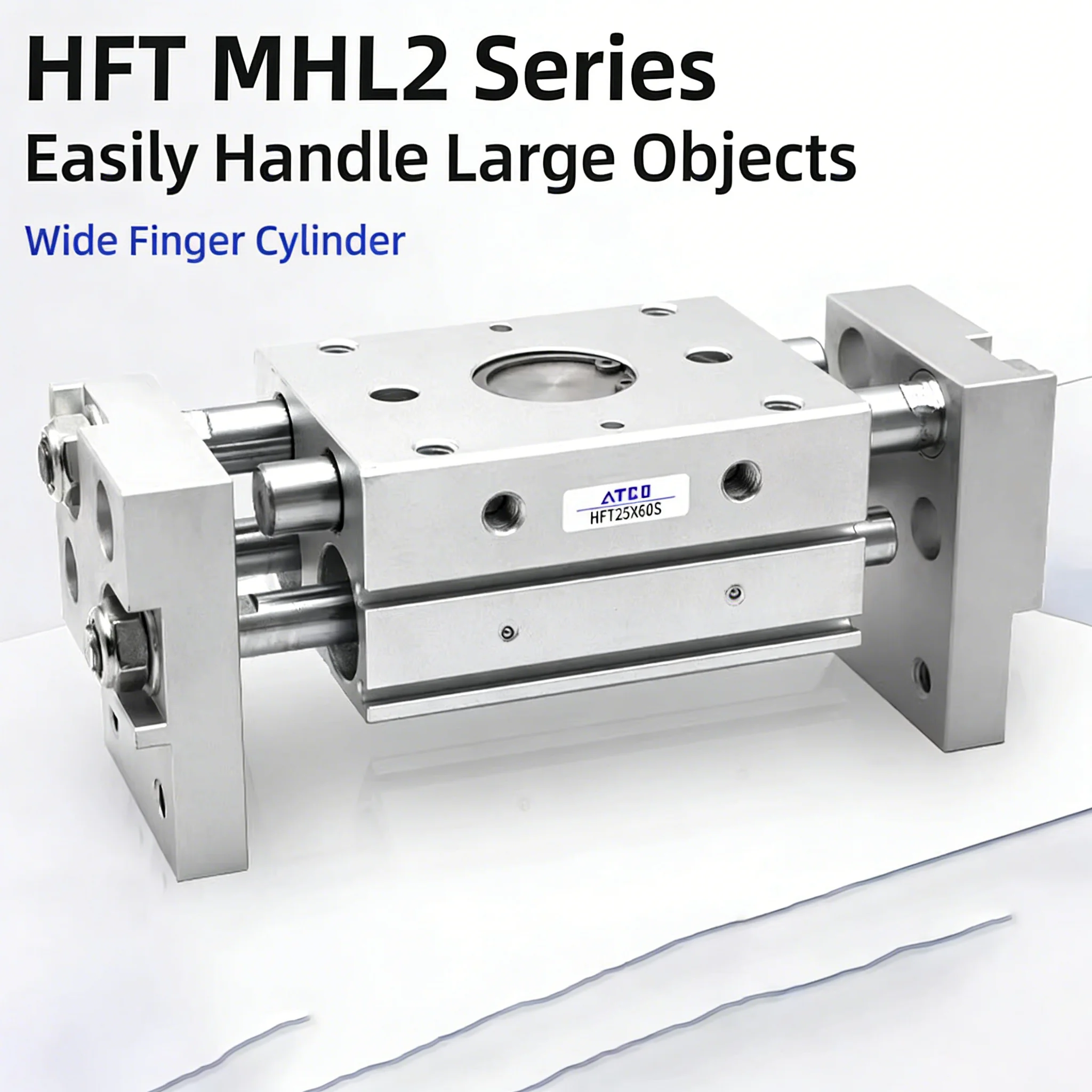 

Пневматический зажимной цилиндр с широкими губками HFT10X20S/HFT16X30S/20D/25D