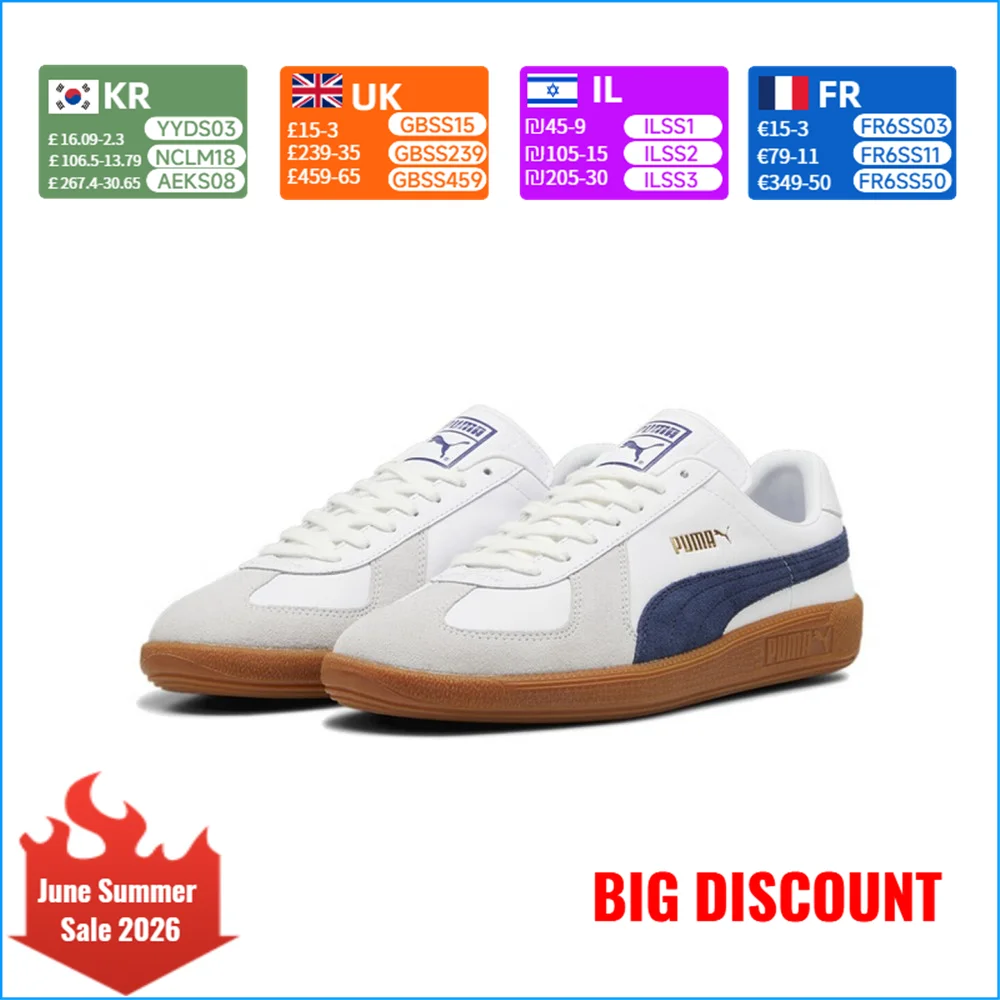 

Puma Army Trainer: Comfortable, Slip-Resistant, Durable, Retro-Style Casual Sneakers for Men and Women 386607-17