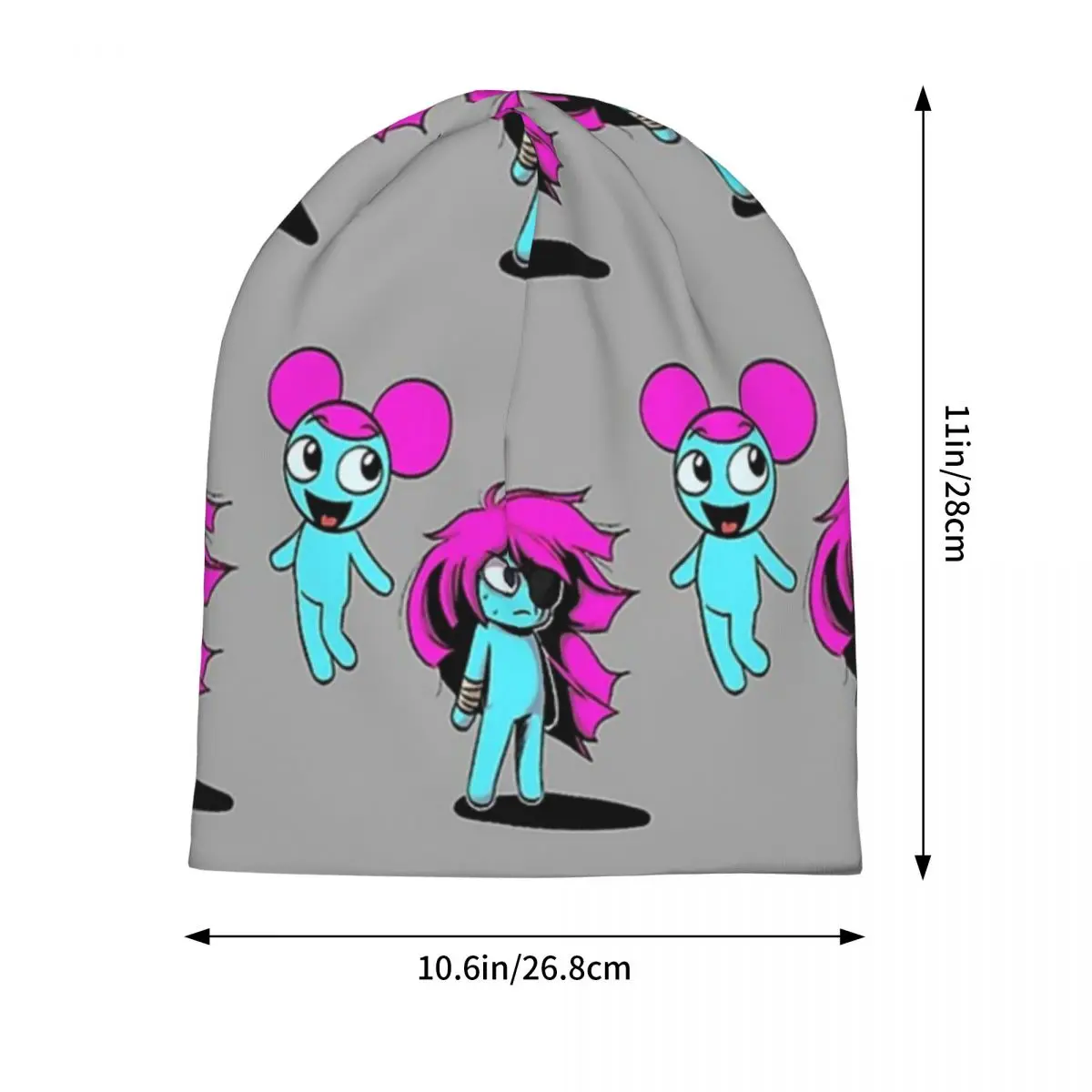 تعال وتعلم مع بيبي! تي شيرت FNF X Pibby Friends Skullies Beanies القبعات الدافئة الخريف قبعة محبوك بونيه قبعات الكبار